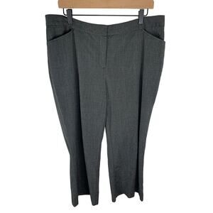 Worthington Womens Modern Fit Trousers Size 14W - Gray Polyester Blend